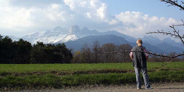 Vue sur le Vercors près du Camping les Portes de Trièves